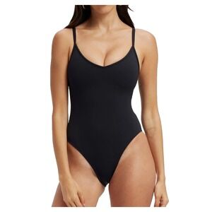 Good American NEW Size XS Black Sculpt One Piece Swimsuit Beach Summer Cute‎
